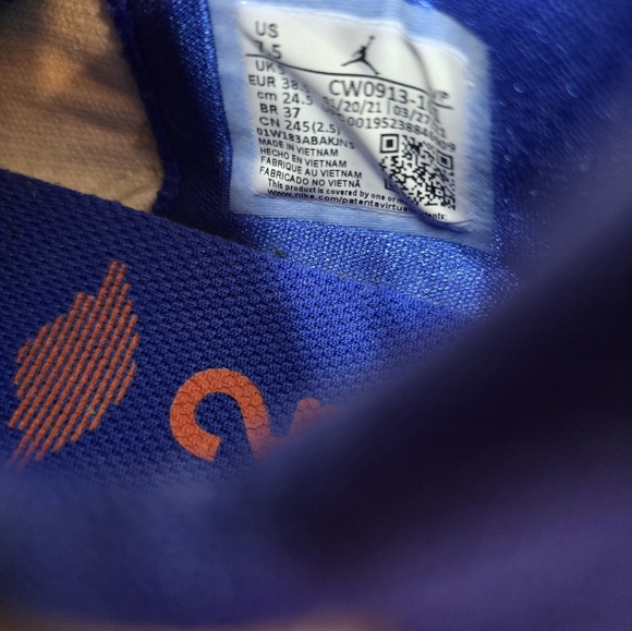 Air Jordan Delta 2"Hiper Womens Athletic  with Orange and Blue . - Picture 8 of 8